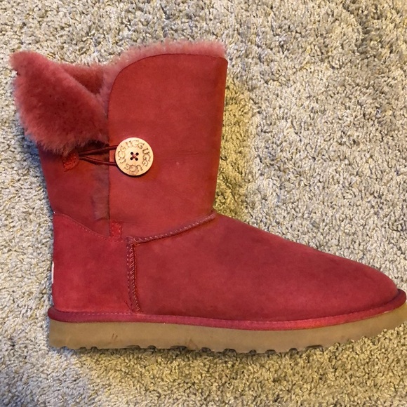 UGG Shoes - (Worn once!) Red Ugg Australia Bailey Button Boots